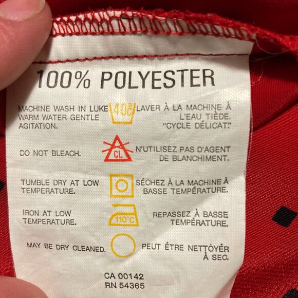 Collections Internationale Dark red black diamond print blouse ~ MEDIUM LARGE - Picture 12 of 13